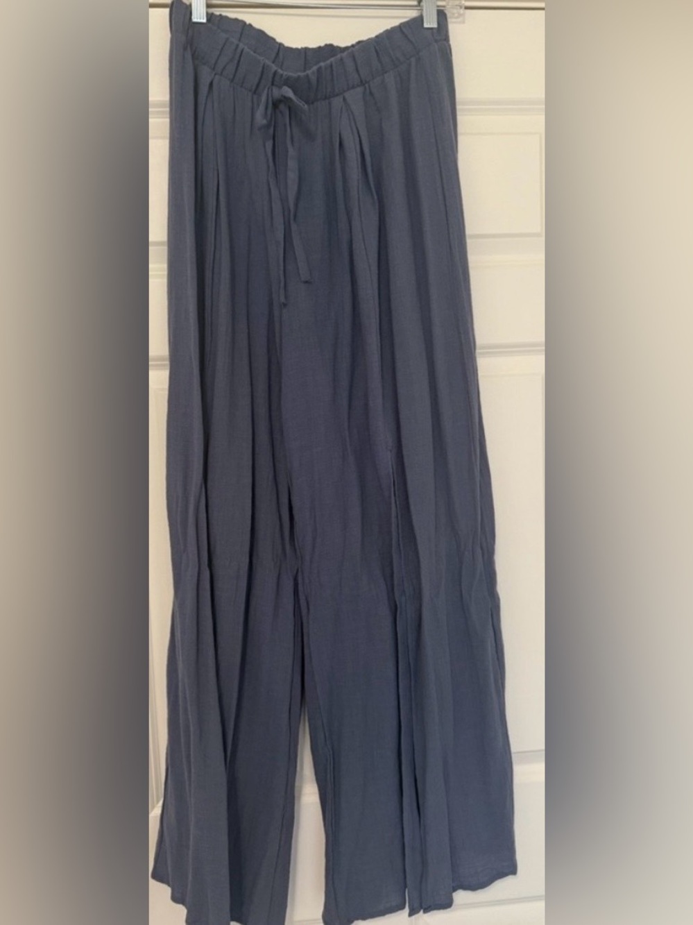 Saints & hearts beach pants Size L 100% cotton blue